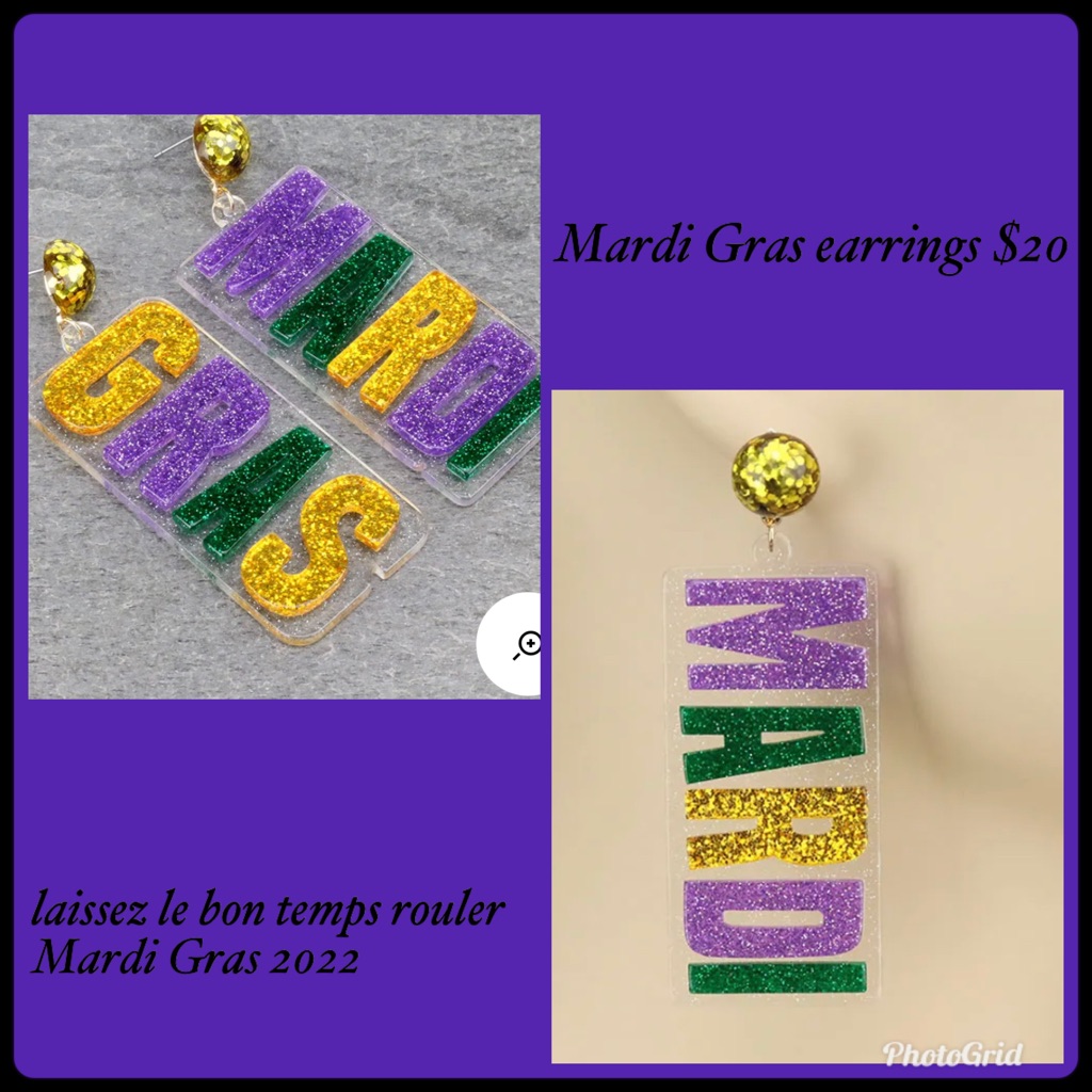 Mardi Gras Earrings